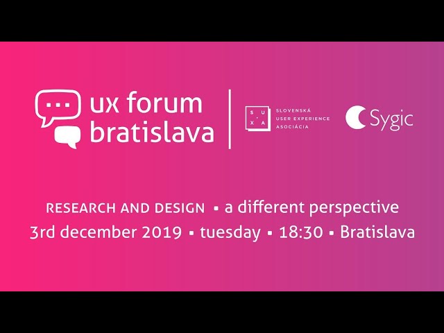 UX Forum - Research & Design - a different perspective