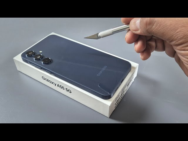 Samsung A55 5G Unboxing ( Blue Colour )