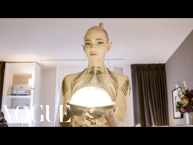 Grimes Gets Ready for the Met Gala | Vogue