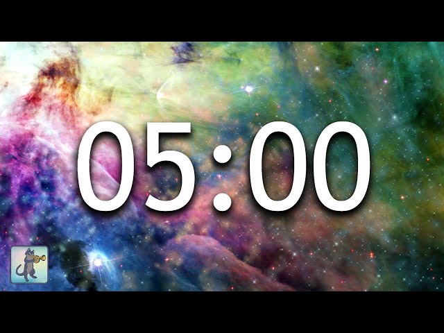 5 Minute Countdown Timer with Relaxing Music 🌌