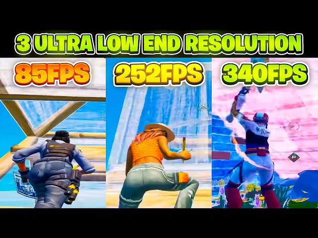 TOP 3 Stetched RESOLUTIONS for LOW END PC in Fortnite! 💜 (ULTRA LOW END RES)