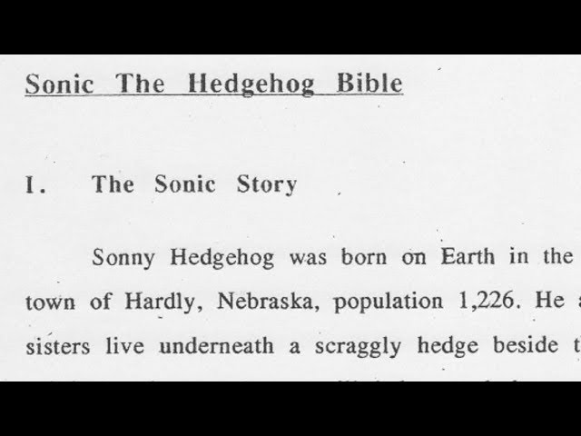 Let's Read the Sonic Bible(s)