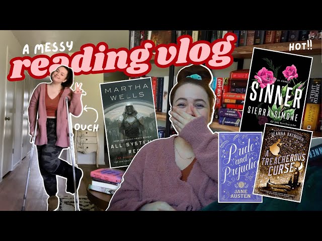 reading 7 BOOKS in 7 DAYS to distract me from surgery 📚 comfort reads, smut, & grumpy robots