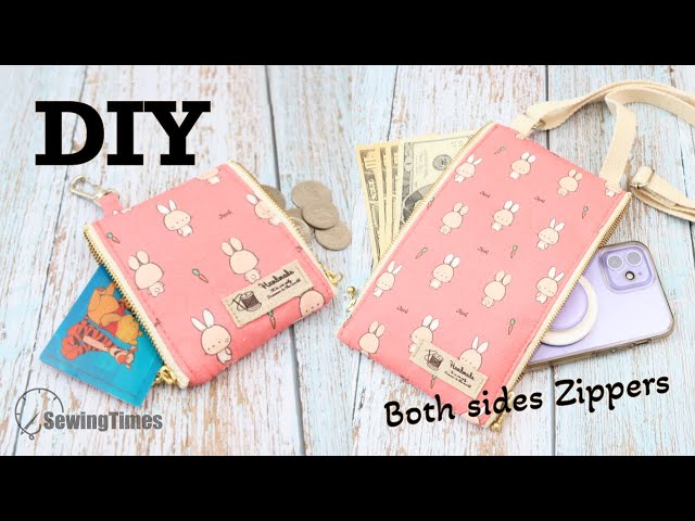 🌈 DIY Coin Purse & Phone Purse with Both sides Zippers