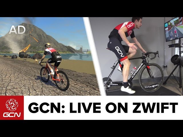 GCN Vs. Zwift - Live! Si Richardson Takes On The Watopia Volcano And You