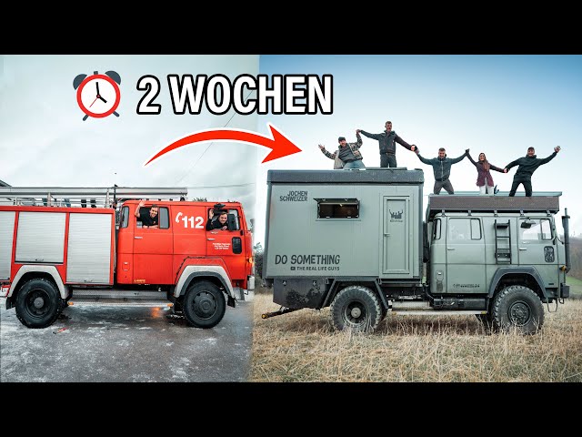 Vom Schrott-Feuerwehrauto zum Traum-Expeditionsmobil in 2 Wochen