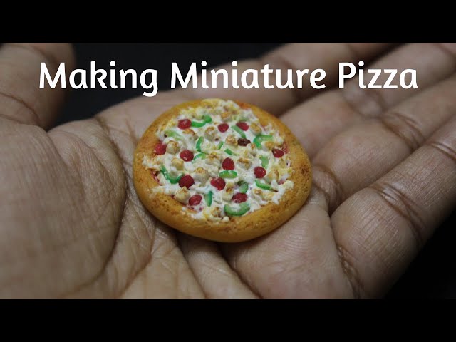 Domino's miniature Pizza - Air dry clay|Miniature Pizza making|Clay miniatures