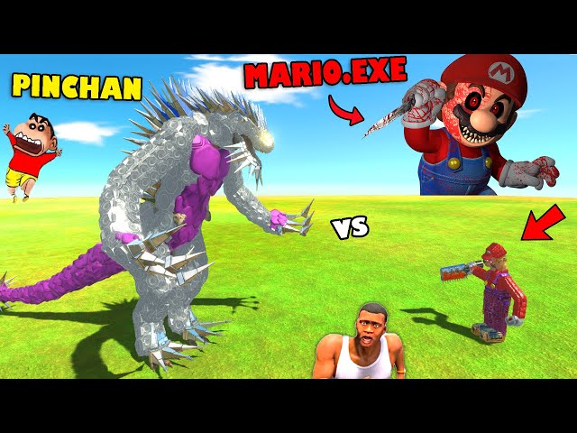 SHINCHAN MARIO.EXE vs PINCHAN MONSTERS in Animal Revolt Battle Simulator with CHOP