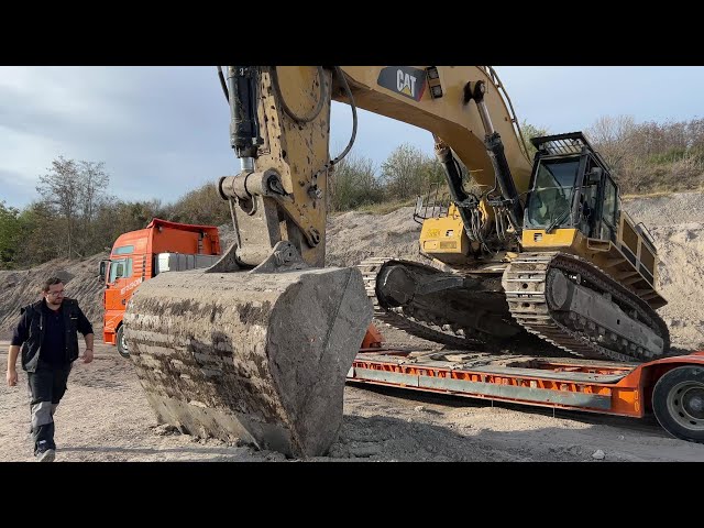 Loading & Transporting The Caterpillar 385C Excavator On Site - Sotiriadis/Labrianidis Mining - 4k