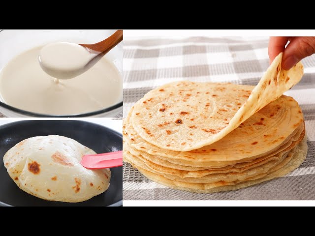 5 Minutes Ready! Quick and Easy flatbread made with Batter! No Kneading! No Oven