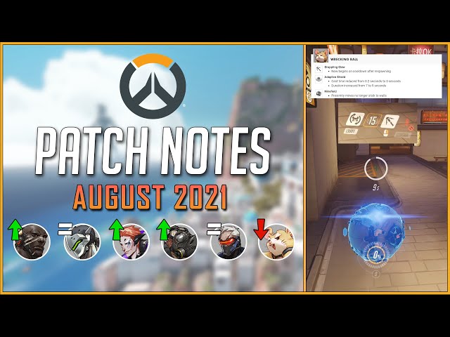 HUGE Wrecking Ball Changes - OVERWATCH PATCH (August 2021)