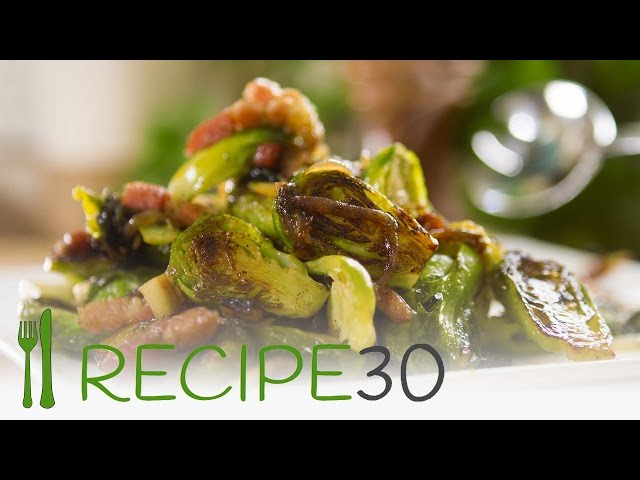 CARAMELISED BRUSSELS SPROUTS WITH PANCETTA