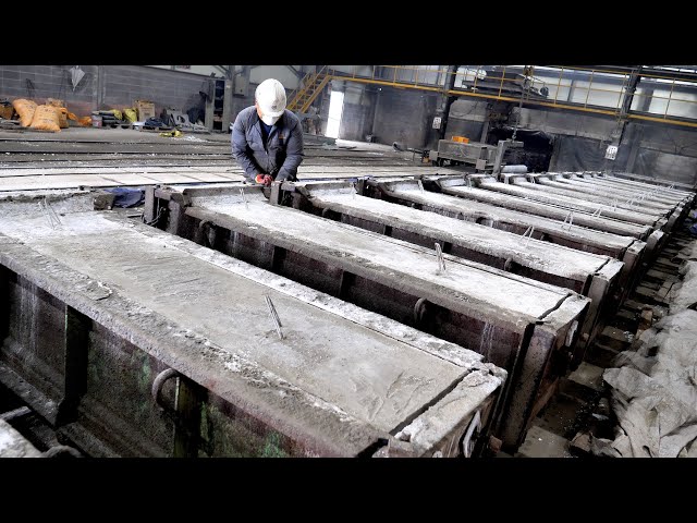 process of making a solid concrete water pipe.