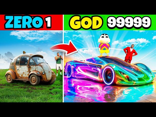 Franklin Upgrading ZERO To GOD SUPER CAR in GTA 5 | SHINCHAN and CHOP