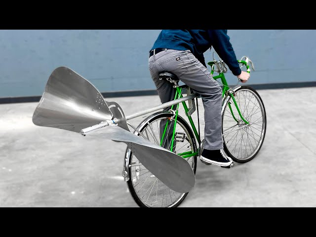 What Happens If You Put A Giant Propeller On A Bike?