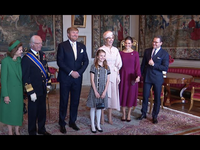 Carl Gustaf, Victoria, Estelle and other Swedish royals welcome Willem-Alexander and Máxima