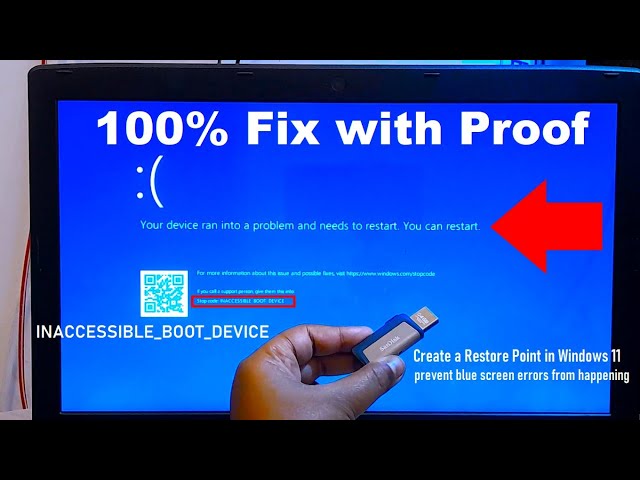 Fix Your Device ran into a problem - How to fix this Stop code Inaccessible Boot Device