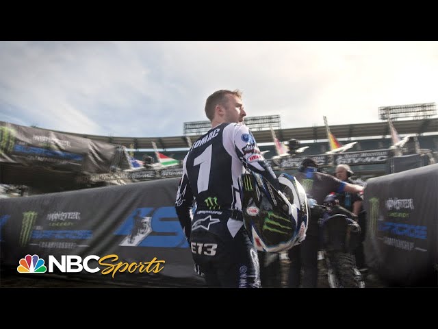 Go behind the scenes of Eli Tomac's 'wild' win at Anaheim Round 1 | Motorsports on NBC