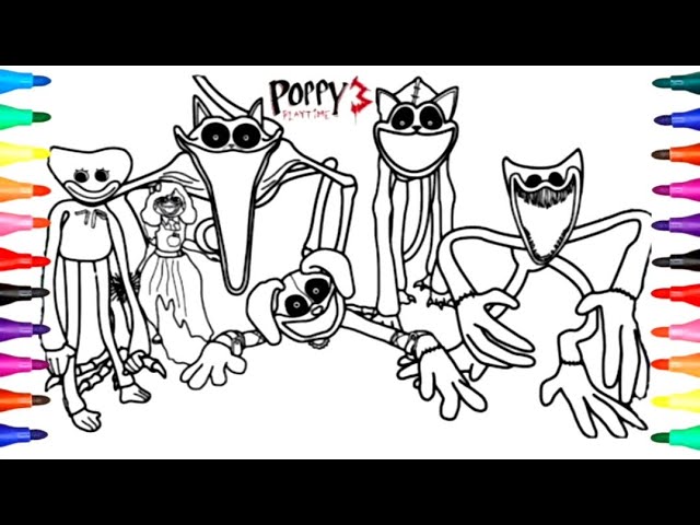 Drawing All Smiling Critters Cartoon Vs Realistic ( Poppy playtime Chapter 3 )