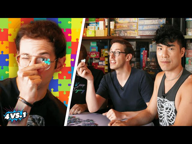 Can 4 Guys Beat A Puzzle Master?!