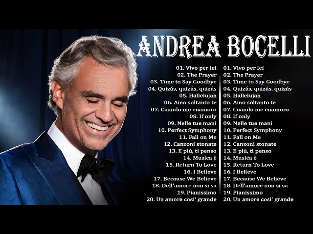 Andrea Bocelli Greatest Hits 2024 🎼 Best Songs Of Andrea Bocelli 🎼 Andrea Bocelli Full Album🎼