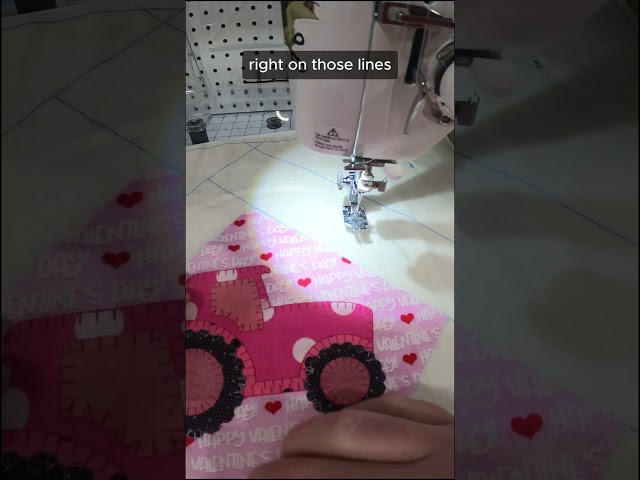 Valentines Tractor  - Sewing the pillow