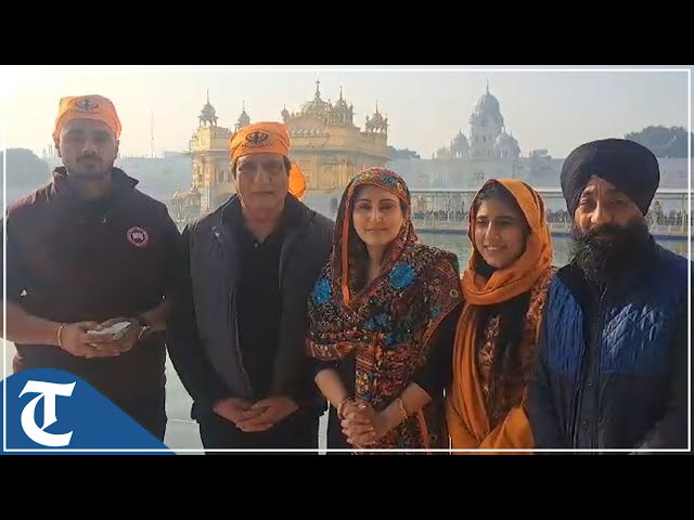 Actor Raj Babbar, family pay obeisance at Golden Temple in Amritsar