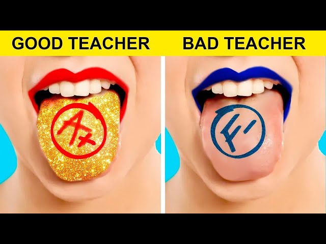 Guter Lehrer vs. schlechter Lehrer || Coole Schul-Gadgets und lustige Momente von Gotcha!