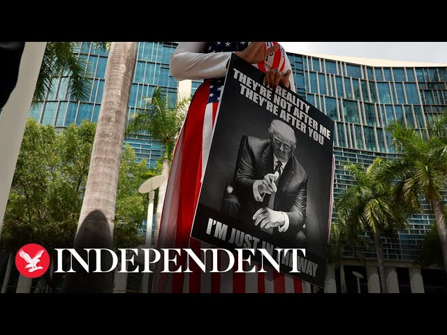 Live: Trump supporters hold rally in Miami as ex-president faces arraignment