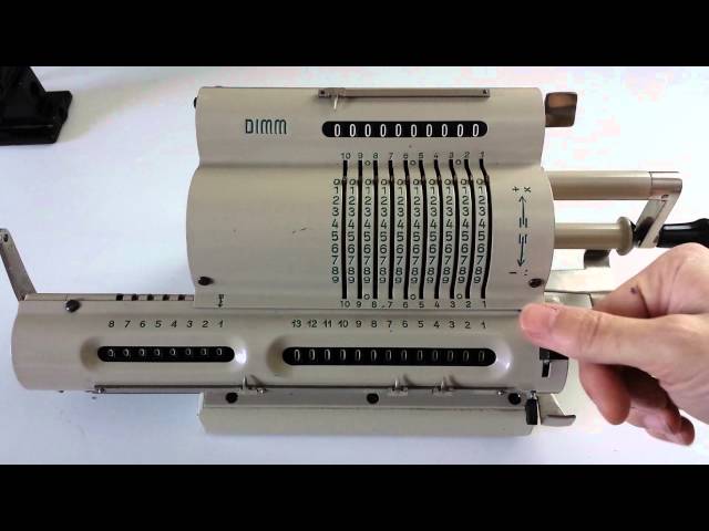 Mechanical calculator in action