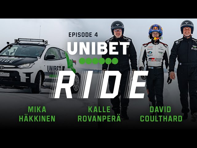 UNIBET RIDE #4: Kalle Rovanperä drives Silverstone on Ice with Mika Häkkinen and David Coulthard
