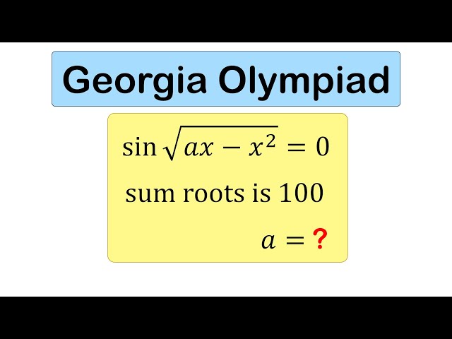 A hard ACT question and an Olympiad problem