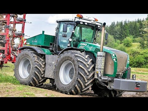 Bodenbearbeitung u. Säen - Cultivating and Seeding with big tractors