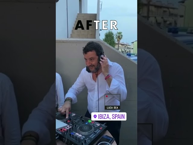 Matteo Salvini dj set LIVE from IBIZA🌴 afterparty now! 😆🤣 track ID??