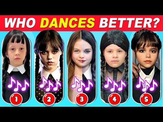 Who Dances Better? Wednesday Dance Edition 🖤💃 Salish Matter, Diana, Like Nastya, Diana, Jenna Ortega