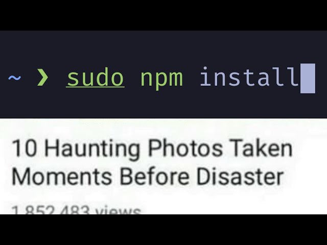 Why You Should Never Run "sudo npm"...