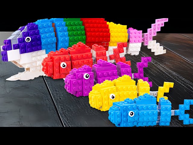 LEGO IN REAL LIFE: Catch and Cook a lot of RAINBOW FISH | Lego Cooking Stop Motion & ASMR