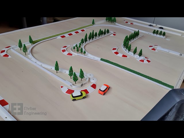 Practice Laps on our DIY racetrack for Turbo Racing 1/76 RC Cars