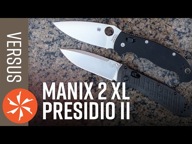 Spyderco Manix 2 XL vs Benchmade Presidio II - KnifeCenter Reviews