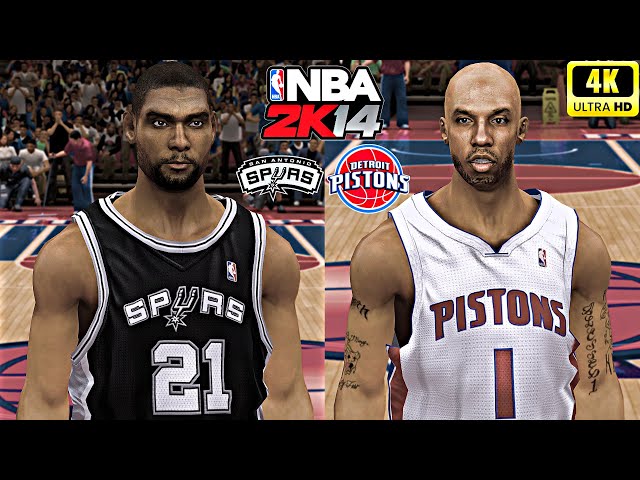 NBA 2K14 PC UBR (4K60) | Spurs vs Pistons | 2005