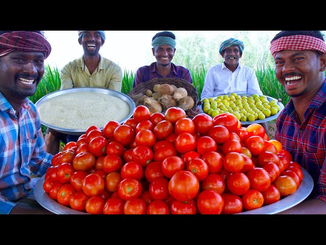 VARIETY RICE | Three Types of Variety Rices Cooking In Village | Tomato Rice | Lemon & Coconut Rice