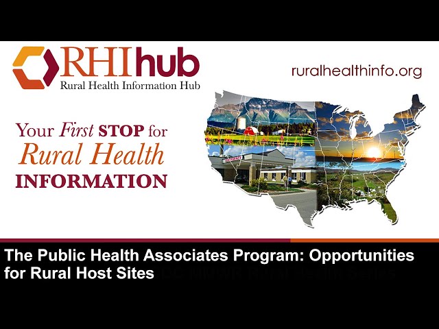 The Public Health Associates Program: Opportunities for Rural Host Sites