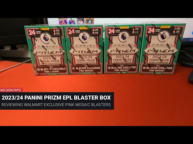 2023/24 Panini Prizm EPL Walmart Exclusive Pink Mosaic Blaster Box Review