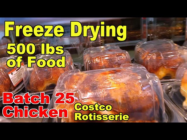 Freeze Drying Your First 500 lbs of Food - Batch 25 - Chicken, Costco, Rotisserie