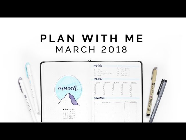 bullet journal plan with me 🗻 march 2018
