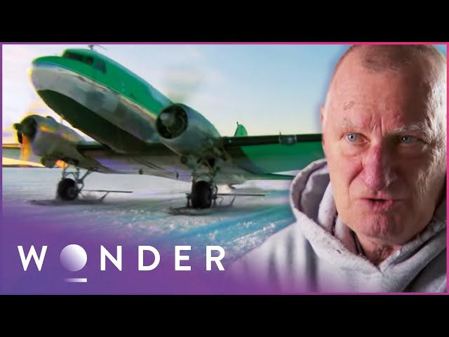 Pilots Skate Modified Ski Plane DC-3  Across Frozen Airstrips | Ice Pilots NWT | Wonder
