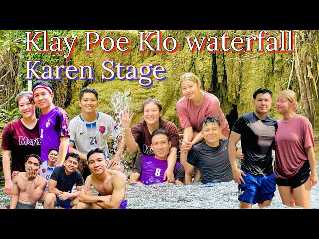Beautiful Klay Poe Klo waterfall in Karen stage ❤️🤍💙