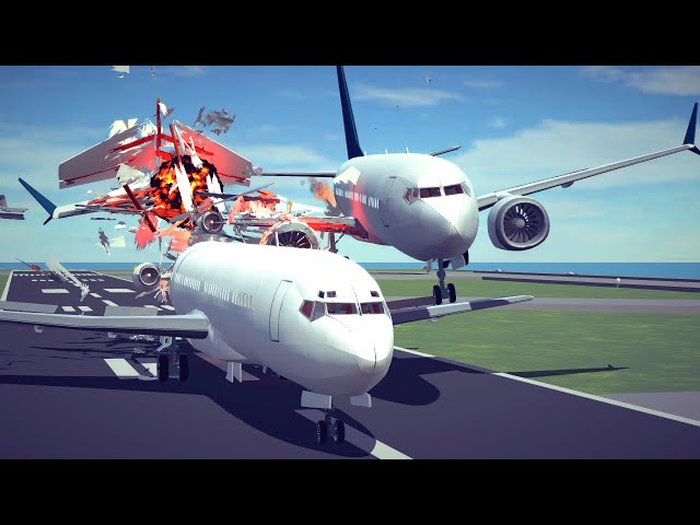 Airport Accidents, Helicopter Crashes & Air vs Ground Combat #2 | Besiege