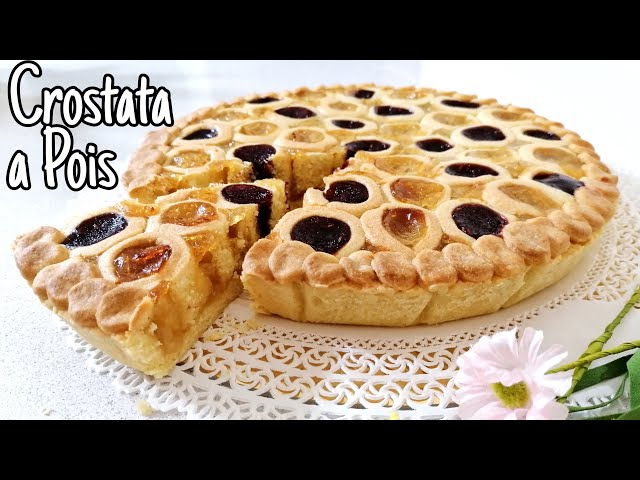 Polka dot tart with lemon and raspberry jam 🍋
