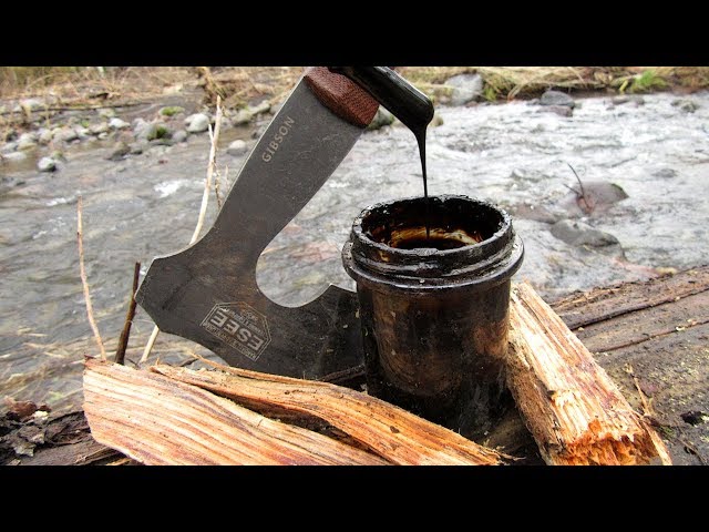 Making Tar from Fatwood - Natural Waterproofing